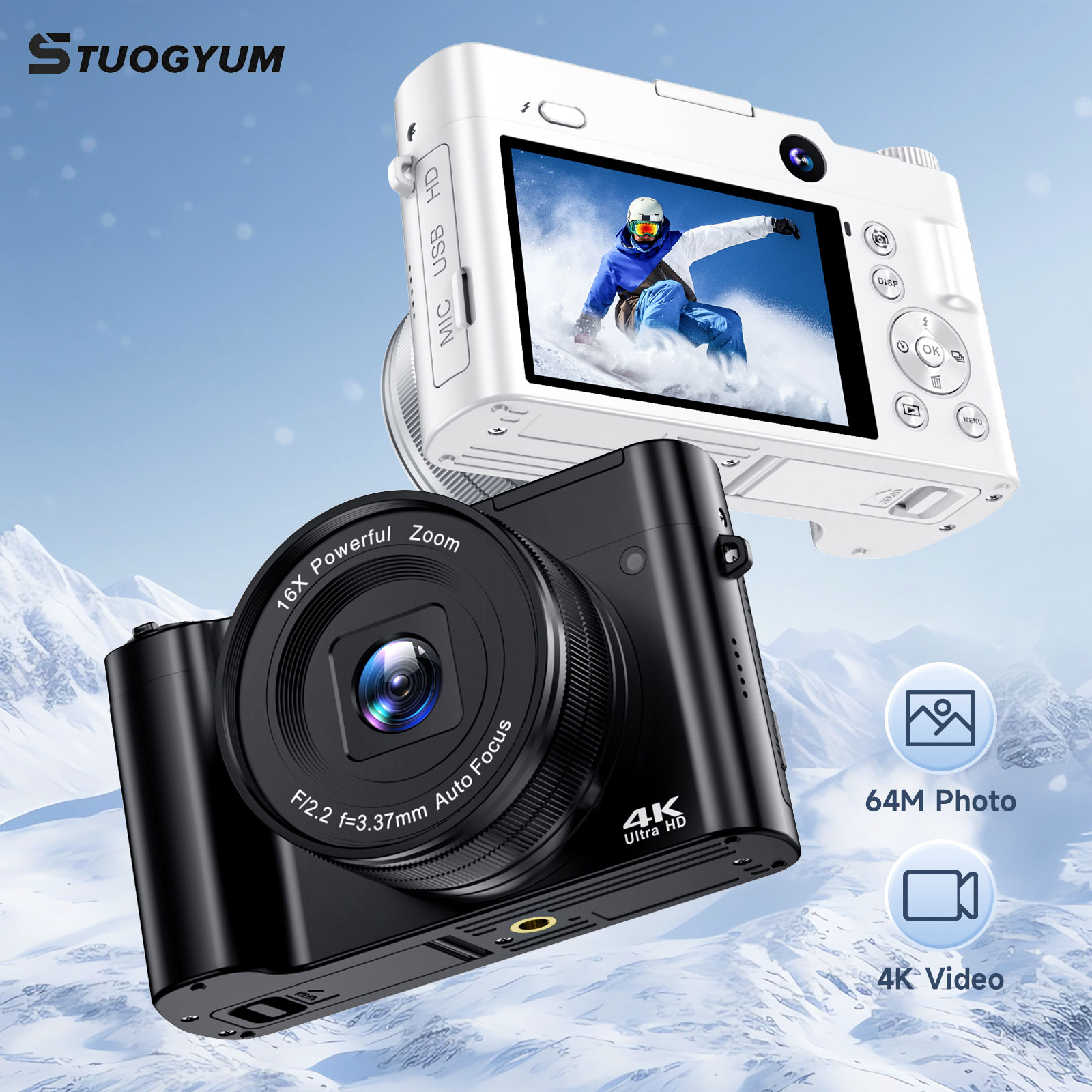 Electronics Gadgets For Home - 4K Digital Camera for Photography and