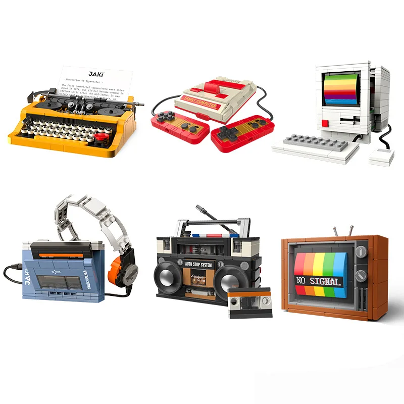 Handheld Game Console - Retro DIY Building Blocks TV Radio