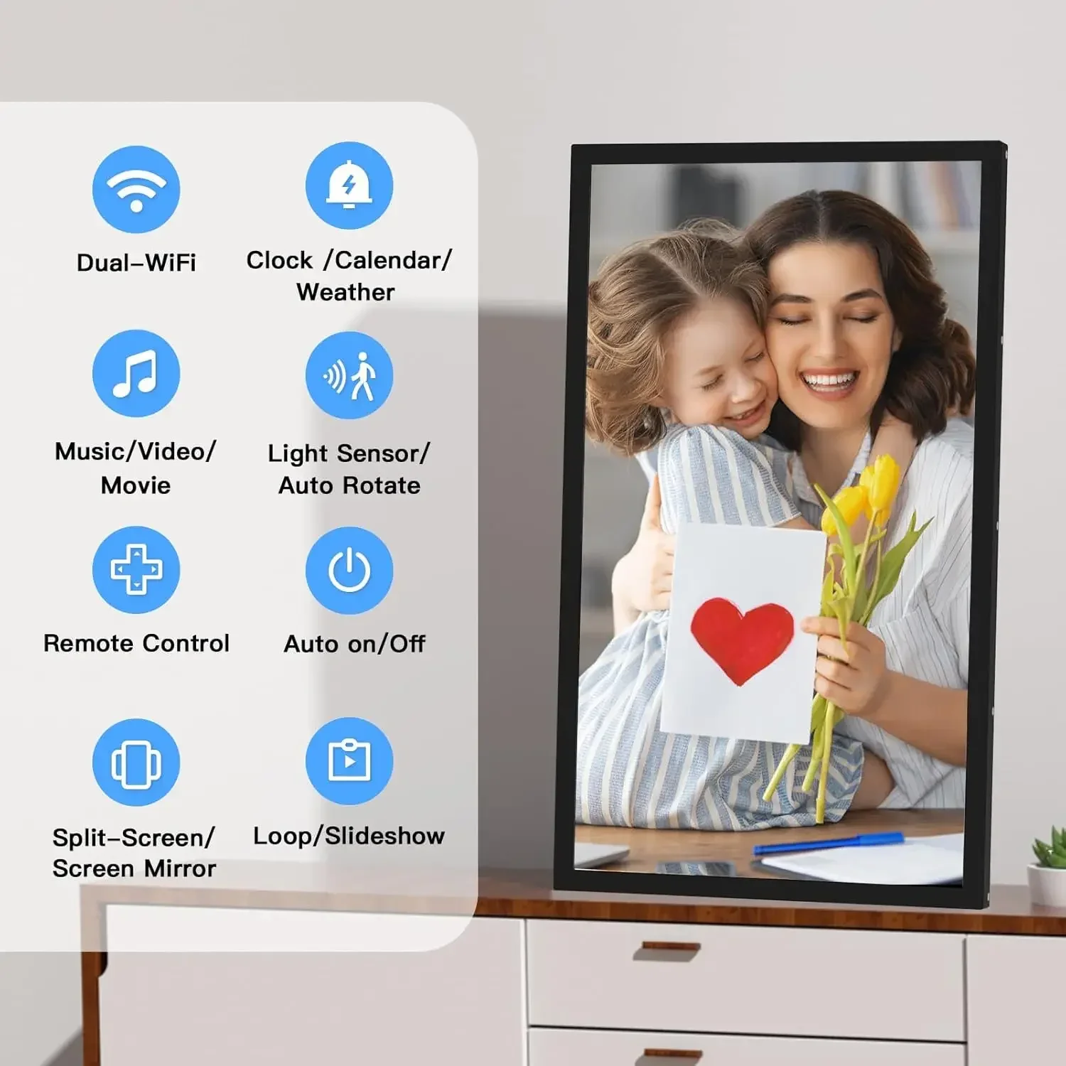 Large Digital Picture Frame 21 - Digital Photo Frame Wifi 评论和价格