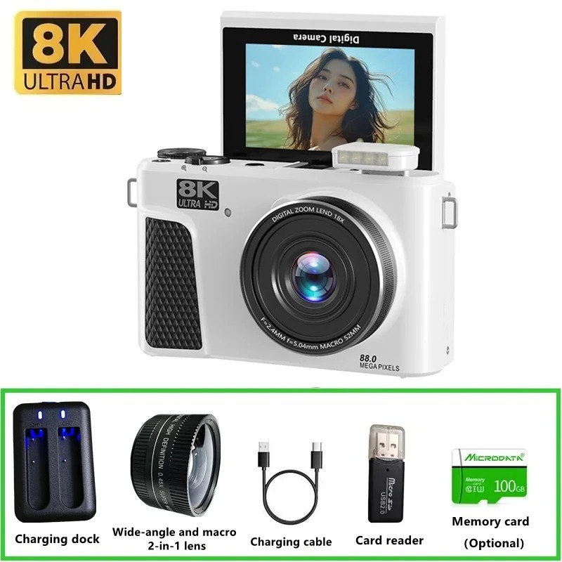 WD300 8K Digital Camera 88MP v - Electronics Gadgets For Home 评论和价格