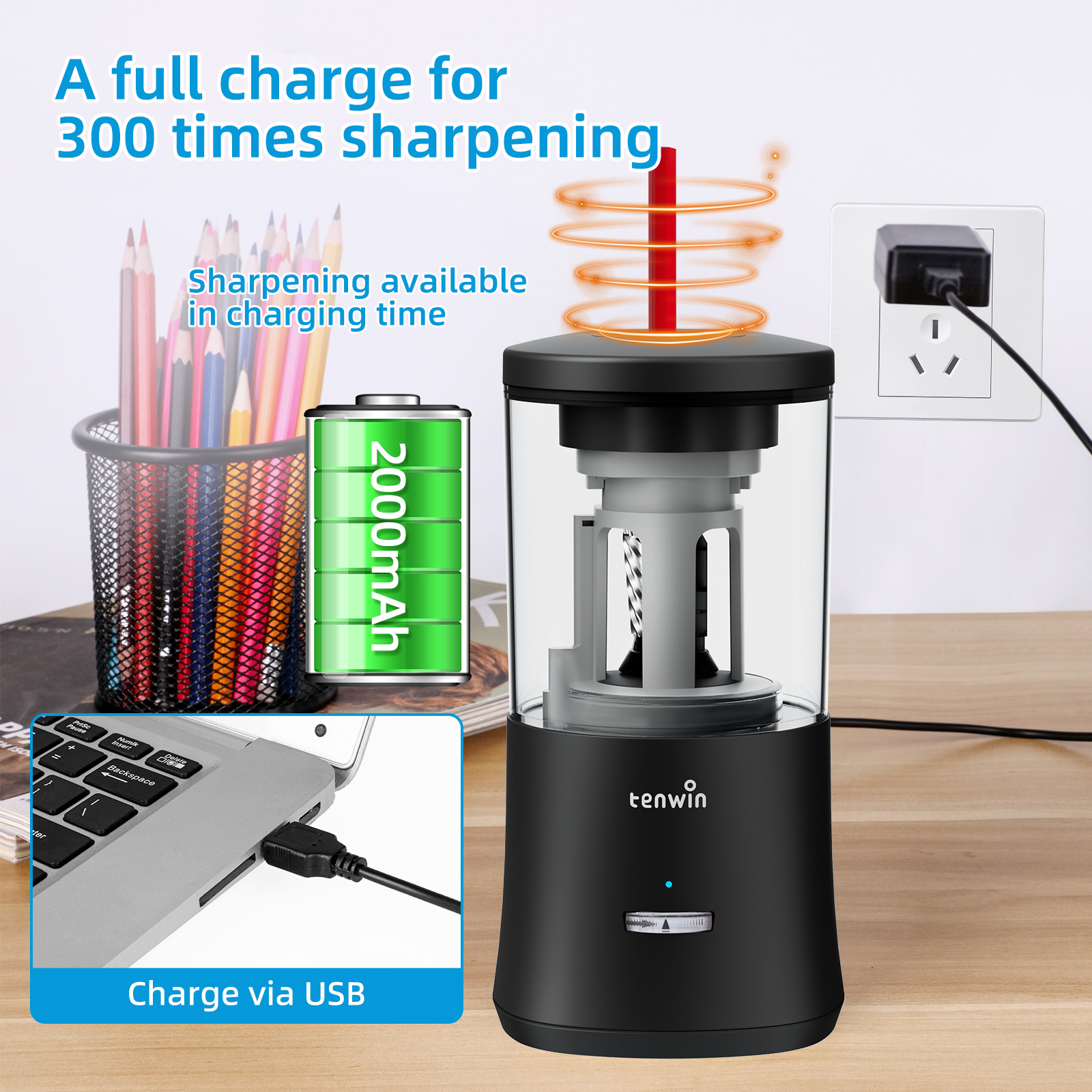 Electric Automatic Pencil Shar - Electronics Gadgets For Home 评论和价格
