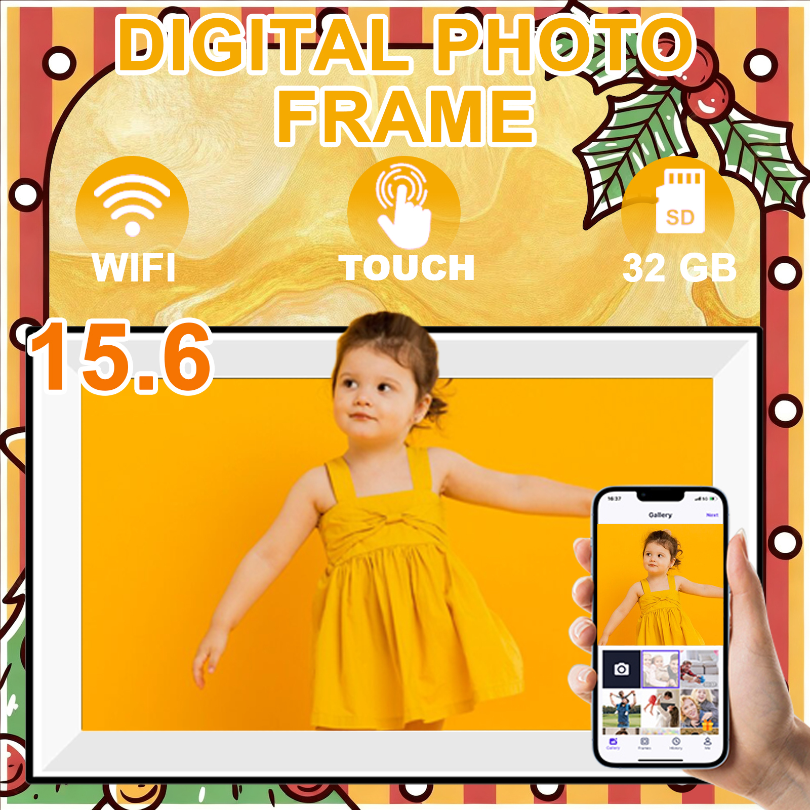 15.6 inch built in 32GB WiFi L - Digital Photo Frame Wifi 评论和价格