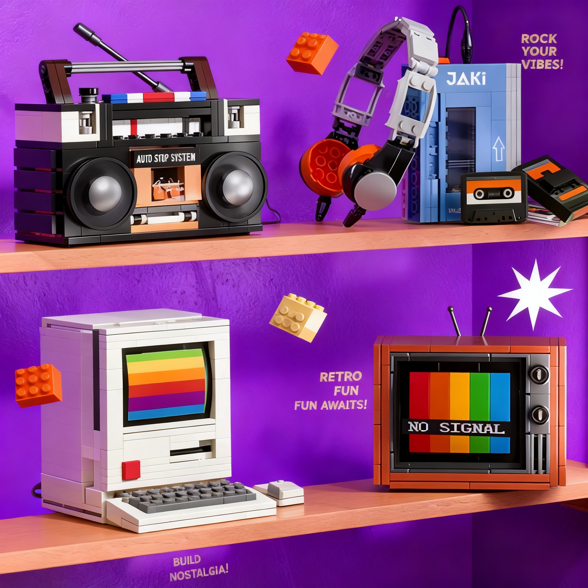 Retro DIY Building Blocks TV R - Handheld Game Console 评论和价格