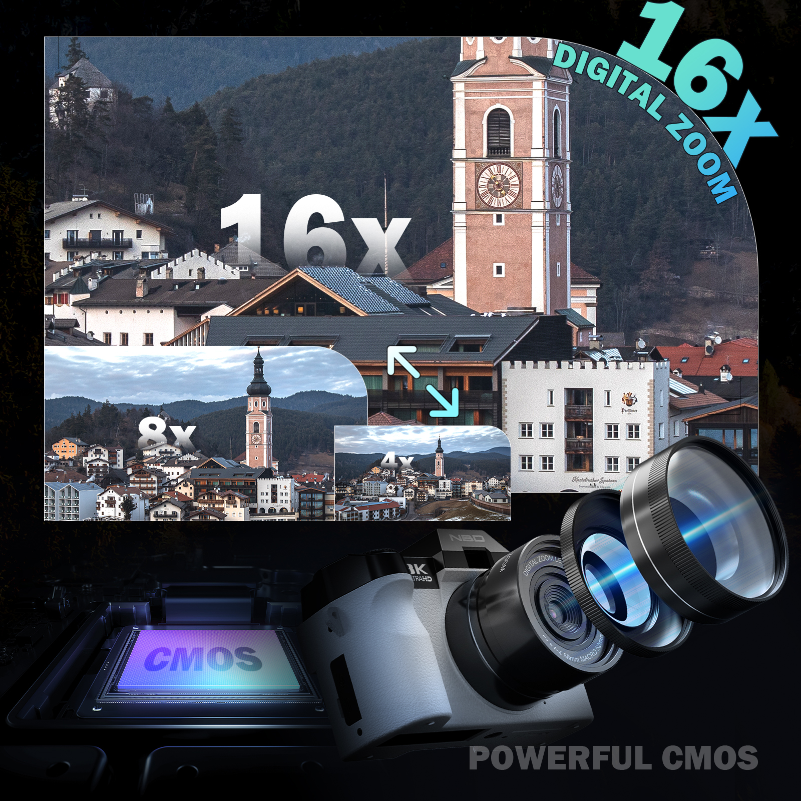 NBD 8K Vlog Camera 64MP Digita - Electronics Gadgets For Home 评论和价格